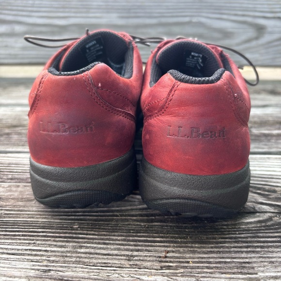 L.L. Bean womens leather gortex lace up shoes red brown 6 - Picture 3 of 6